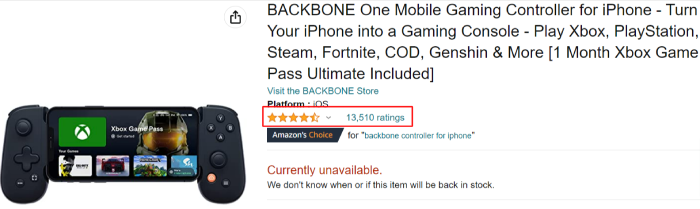 Backbone One Amazon