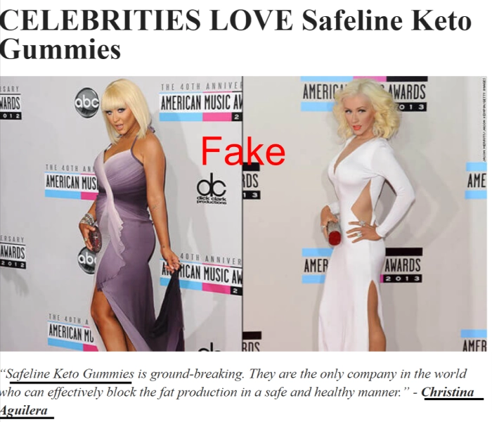 Christina Aguilera on the same fake Shark Tank page