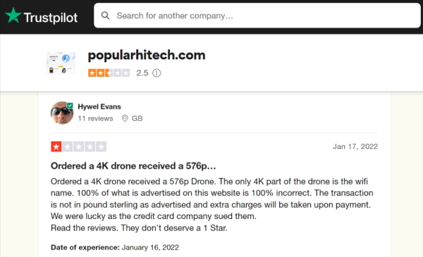 DroneX Pro Reviews on trustpilot