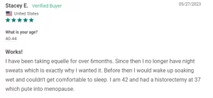 Equelle Menopause Customer Positive Reviews 1