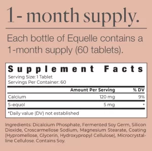 Equelle Menopause Symptom Relief Supplement Ingredients