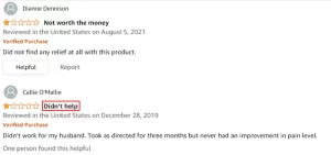 Negative Customer Reviews on ProJoint Plus