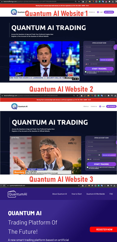 Quantum AI Different websites