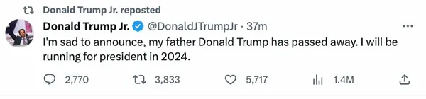 Donald Trump Jr. The Controversial Tweet