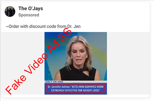 Dr. Jennifer Ashton Keto Gummies ad on facebook 1