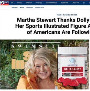Martha Stewart fake endorsement of Nucentix Keto GMY Gummies