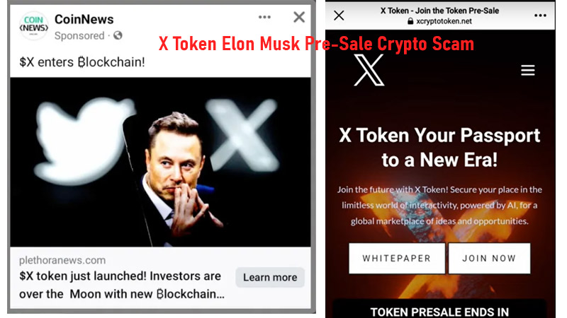X Token Elon Musk Pre-Sale Crypto Scam