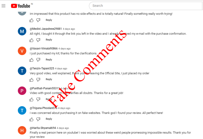 EyeFortin Review Fake Comments