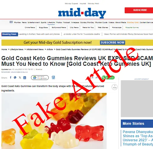 Gold Coast Keto Gummies Reviews Fake Article
