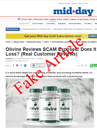 Olivine Fake Article