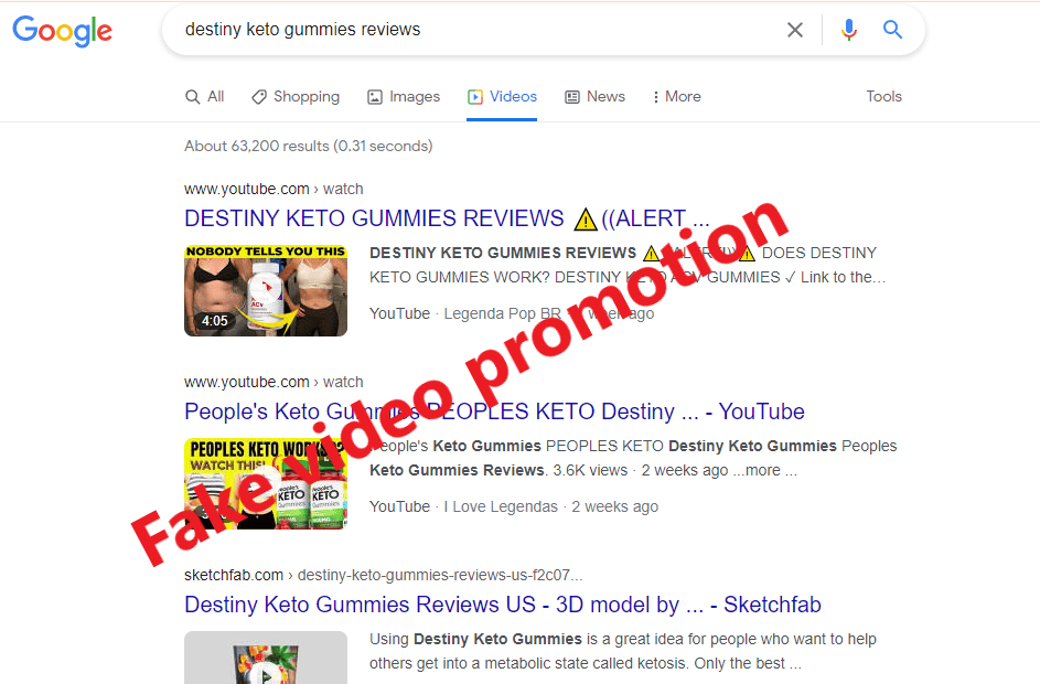 destiny fake video promotion
