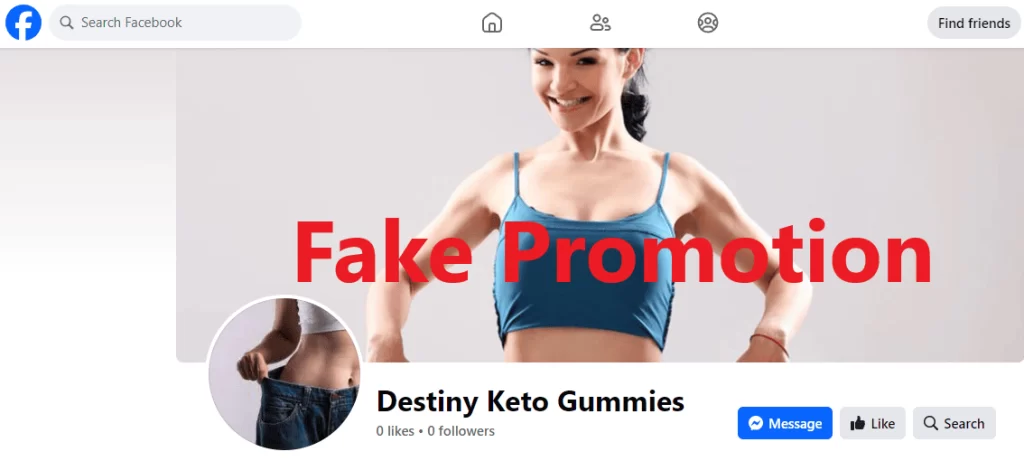 destiny fb fake promotion