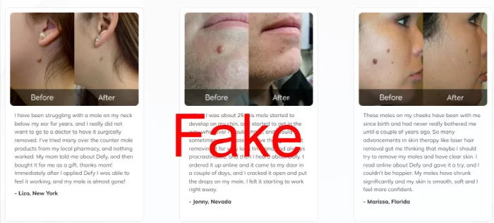 Defy Skin Tag Remover Serum Fake Reviews 