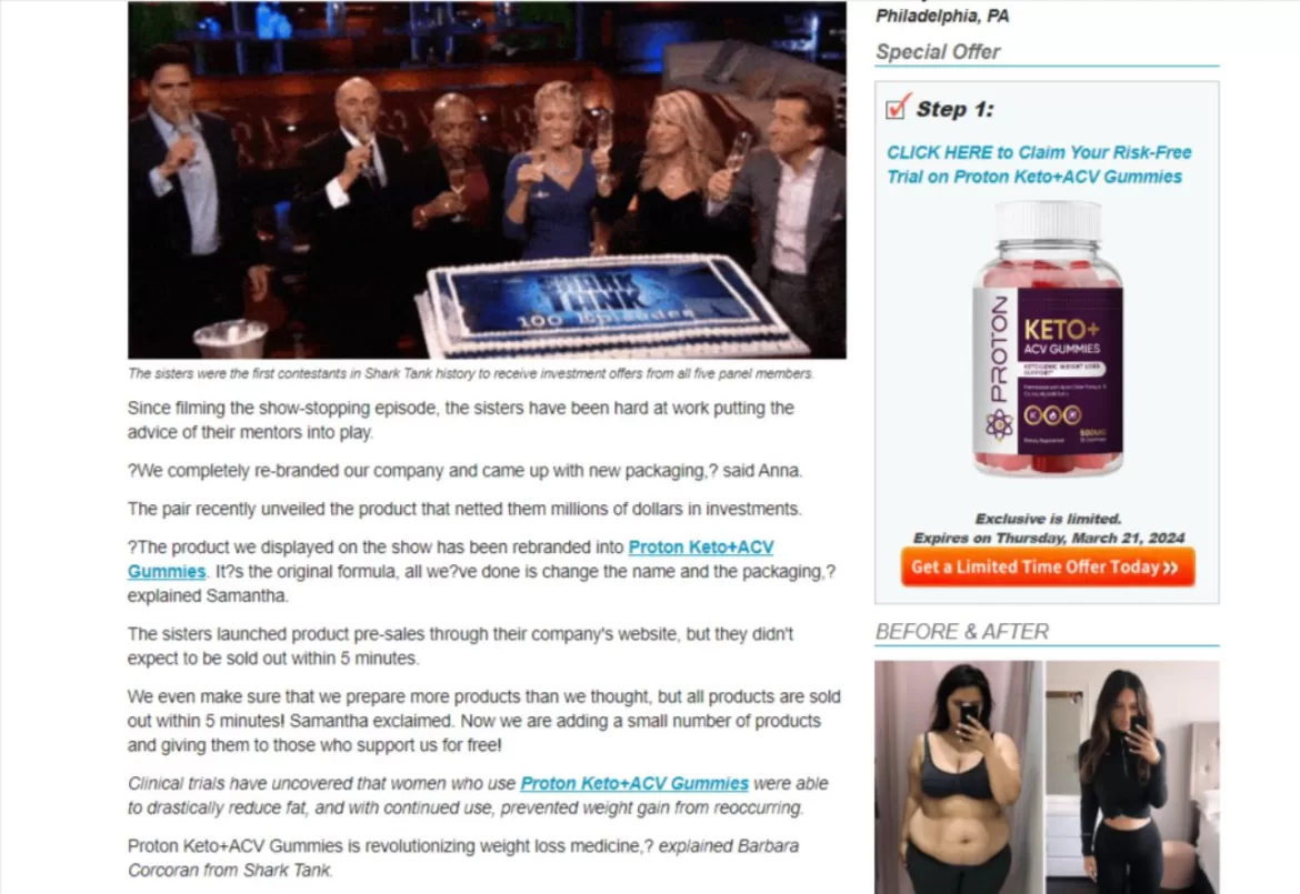 Proton Keto ACV Gummies Shark Tank Reviews Proton Keto ACV Gummies Shark Tank Reviews